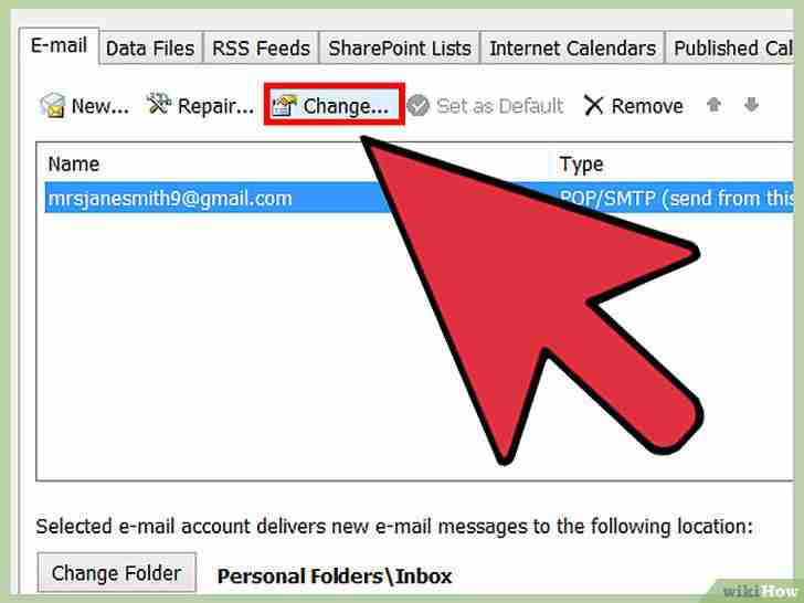 以Change Microsoft Outlook Password Step 4为标题的图片